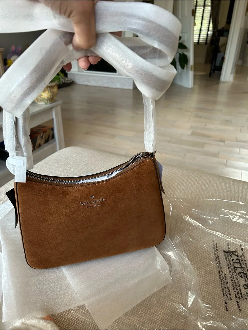 NWT KATE SPADE MARGOT suede shoulder bag.